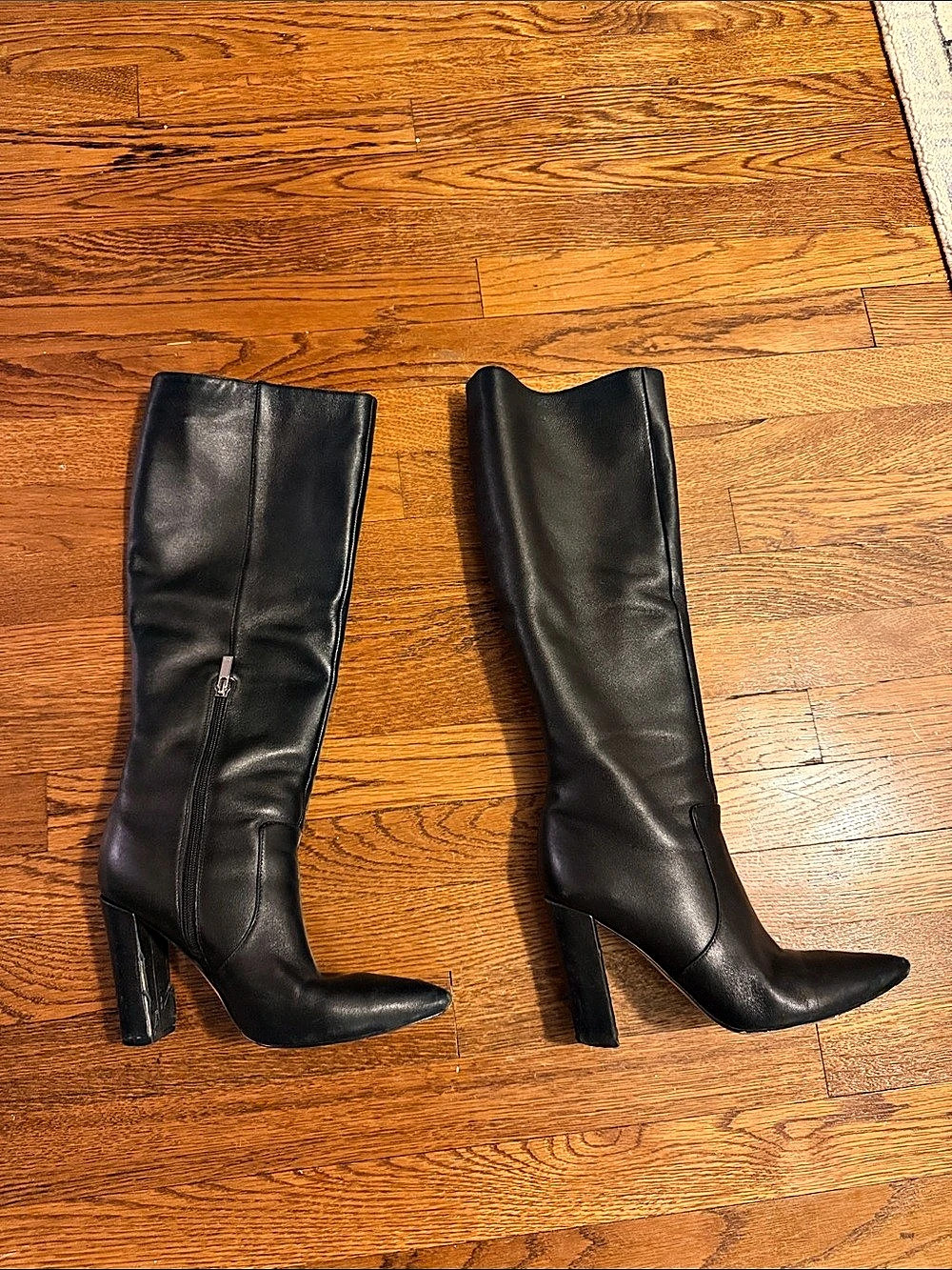 Marc Fisher Black Pointed-Toe Heeled Boots